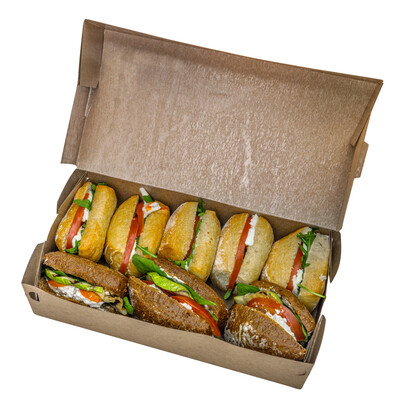 Кутия мини вегетариански сандвичи 30 бр.